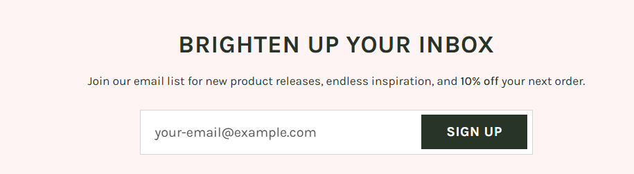 Example of a slide-in banner