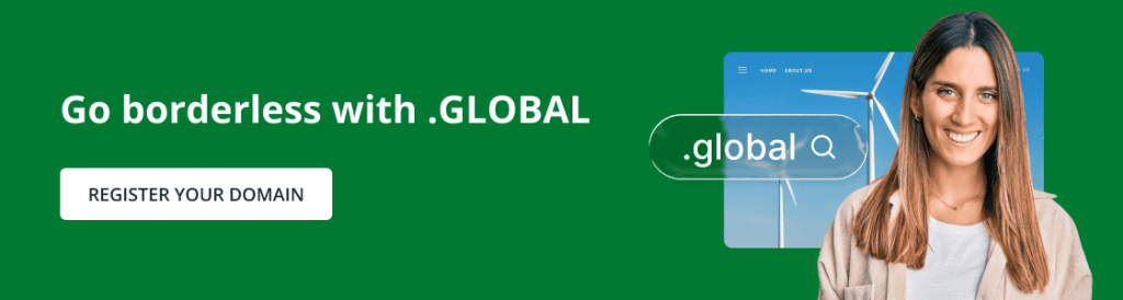 Network Solutions .global TLD visual CTA