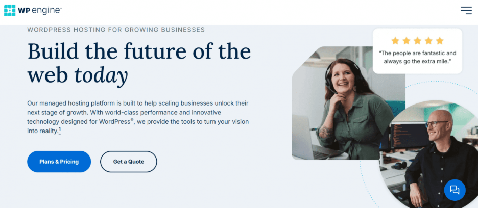 WP Engine's homepage.