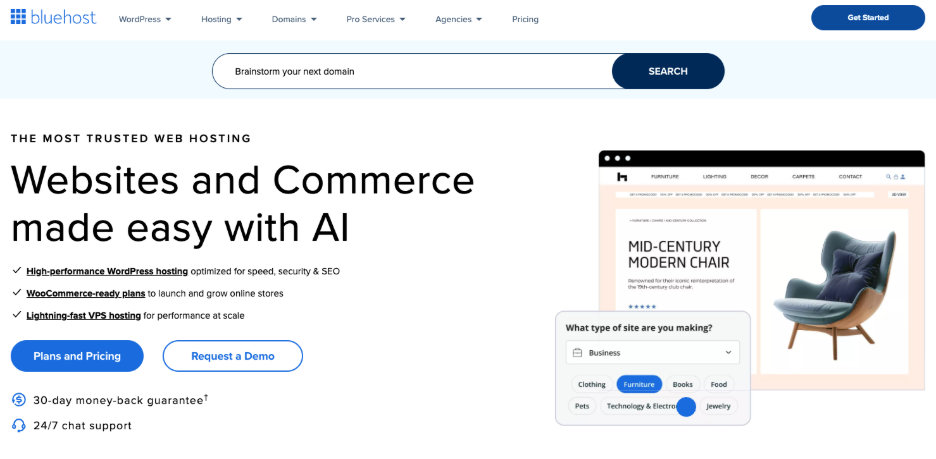 AI-powered website builder designed specifically for creating and managing eCommerce sites efficiently.
