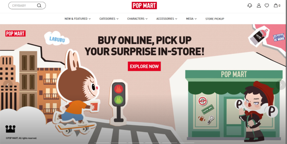 Example of a website with smart banners