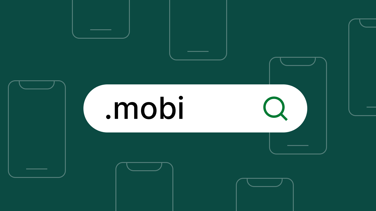 image of .mobi in search bar