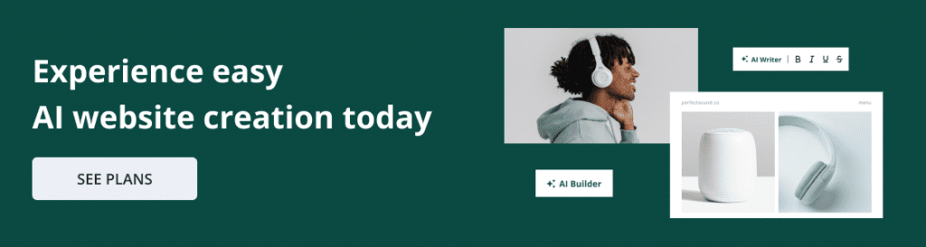 Network Solutions AI website builder visual CTA