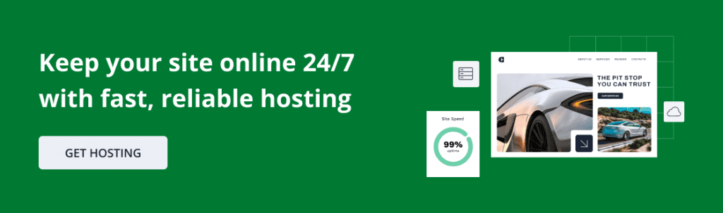 web hosting cta banner