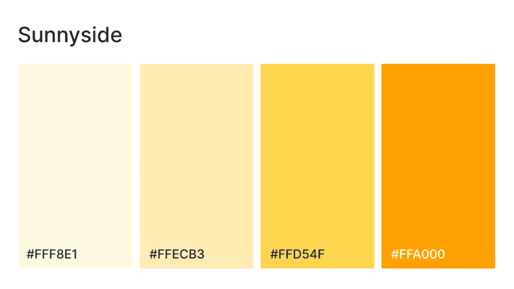 sunnyside website color scheme