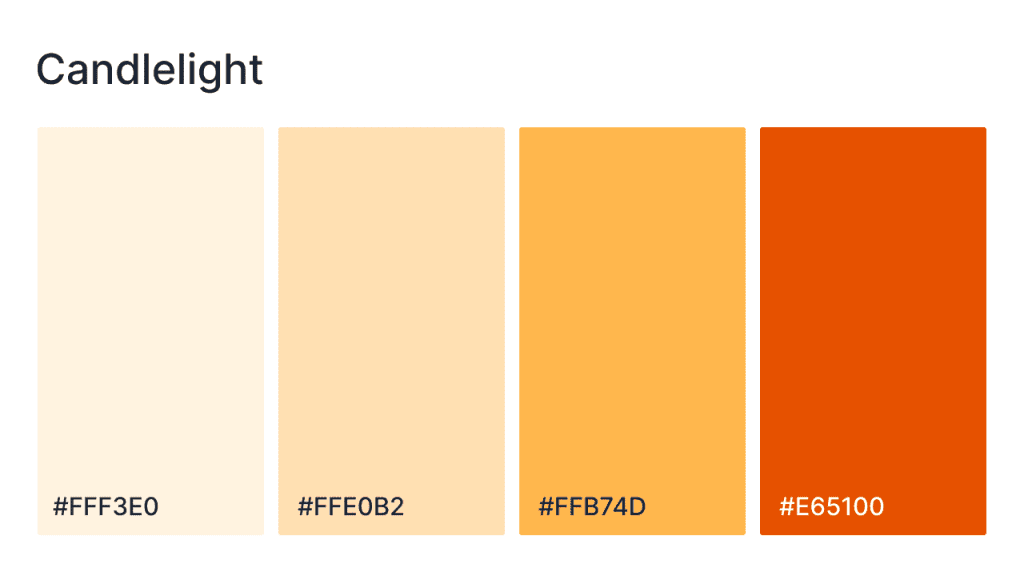 candlelight website color scheme