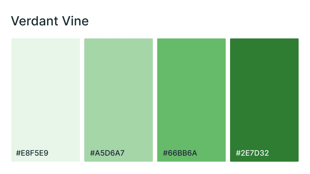 verdant vine website color scheme
