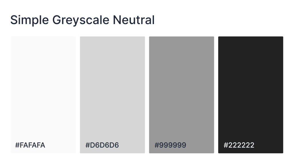 simple grey neutral website color scheme