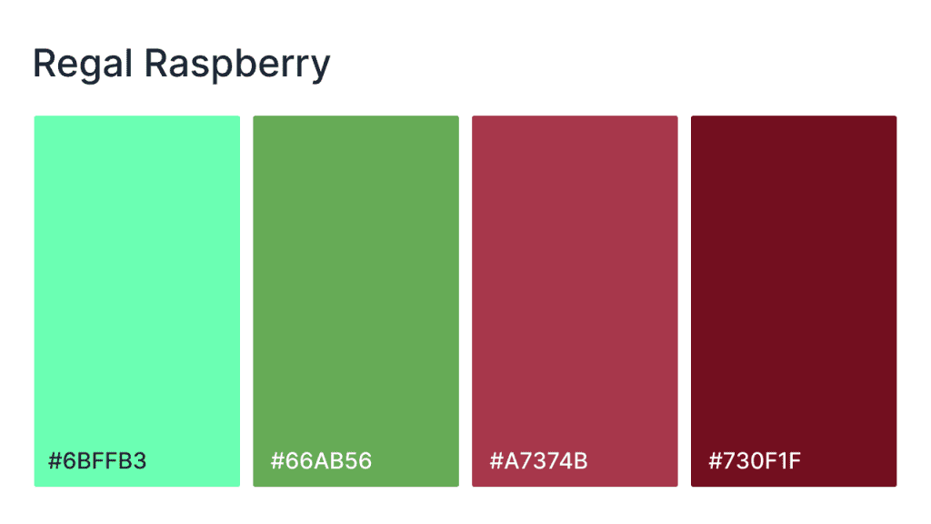 regal raspberry website color scheme