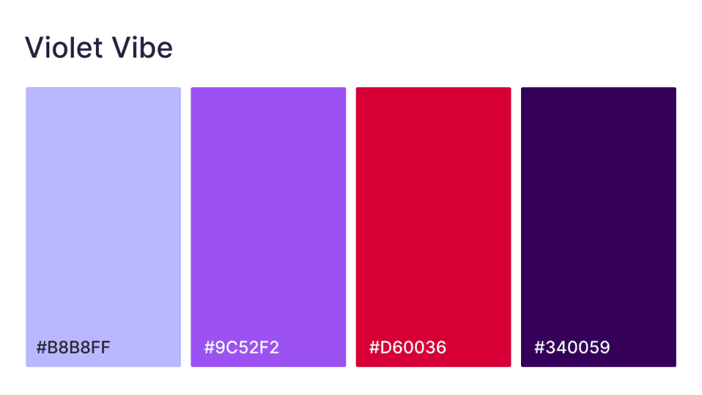 violet vibe website color scheme