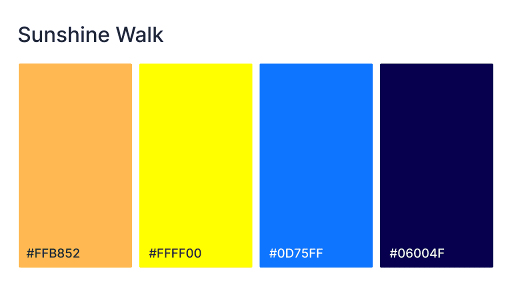 sunshine walk website color scheme