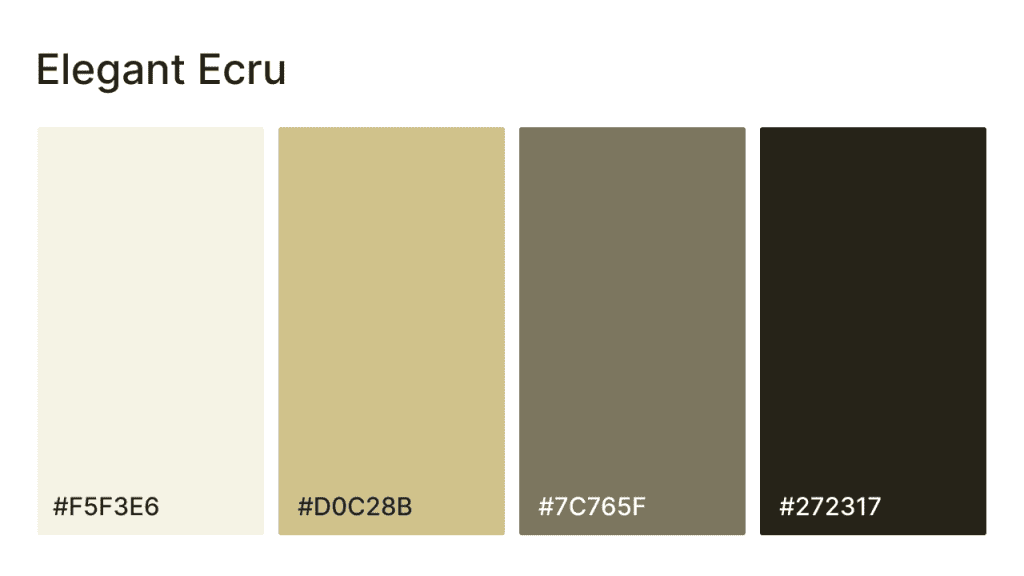 elegant ecru website color scheme