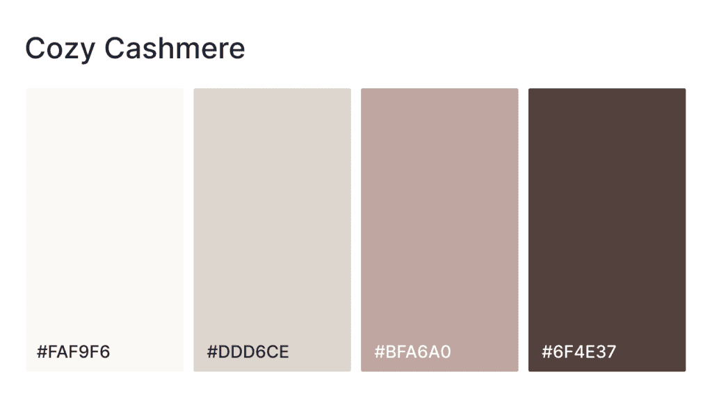 cozy cashmere website color schemes