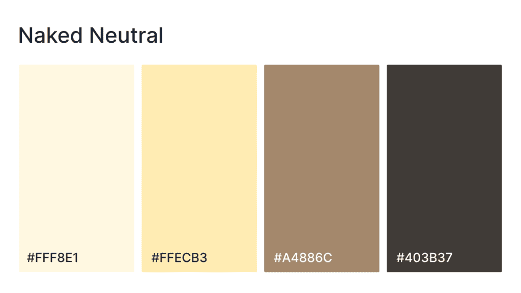 naked neutral website color scheme