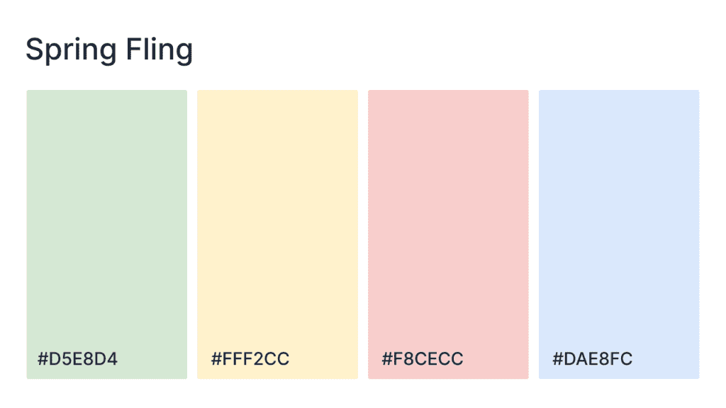 spring fling website color scheme