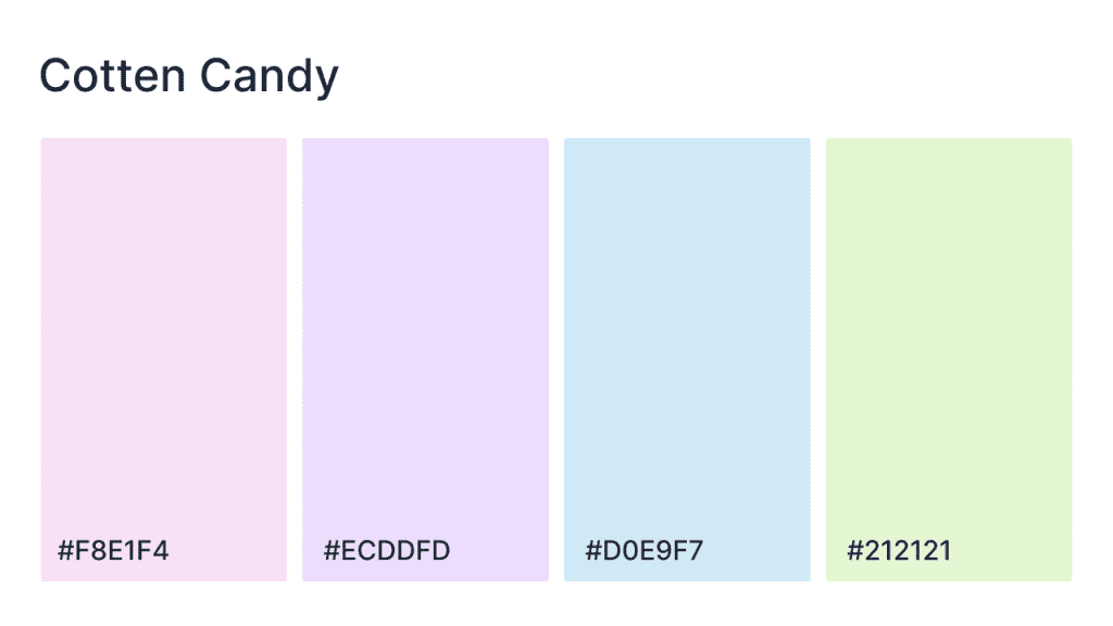 cotton candy website color scheme