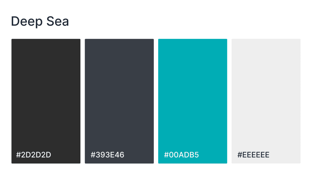 deep sea website color scheme