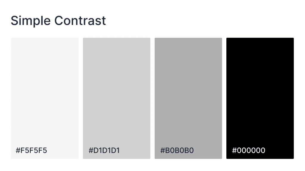 simple contrast website color scheme