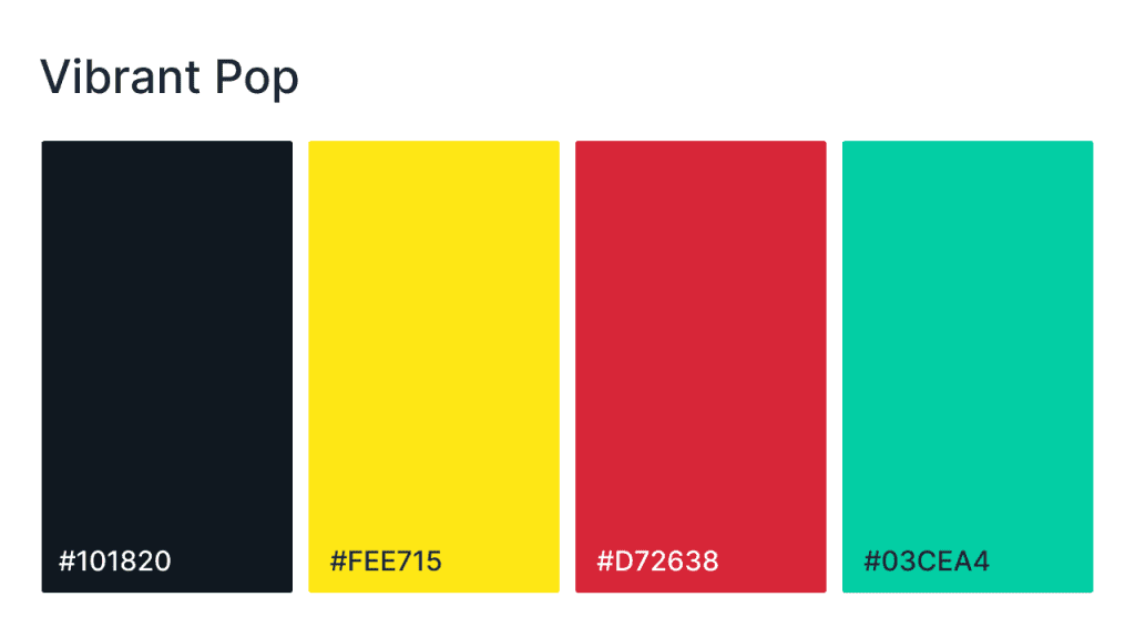 vibrant pop website color scheme