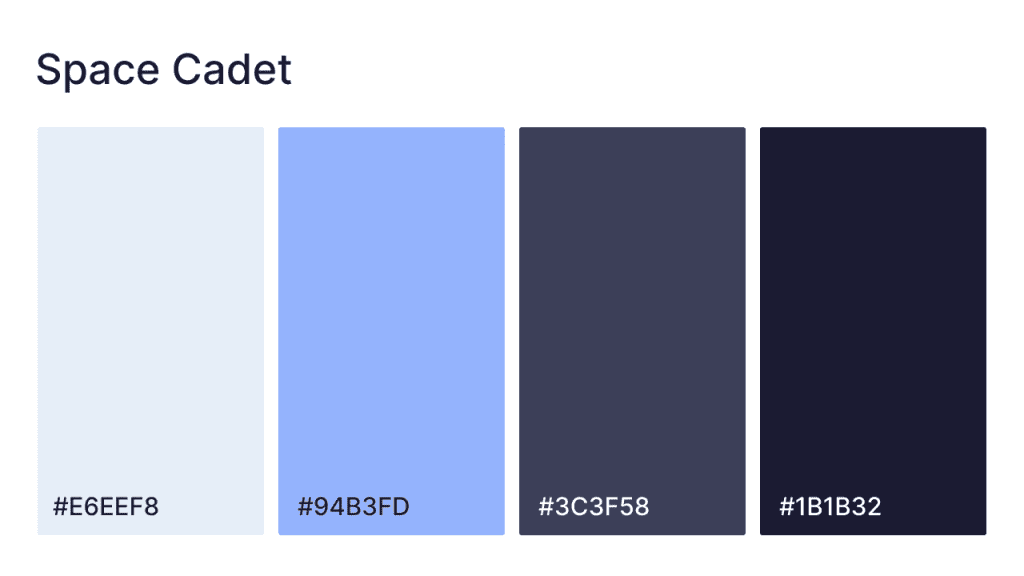 space cadet website color scheme