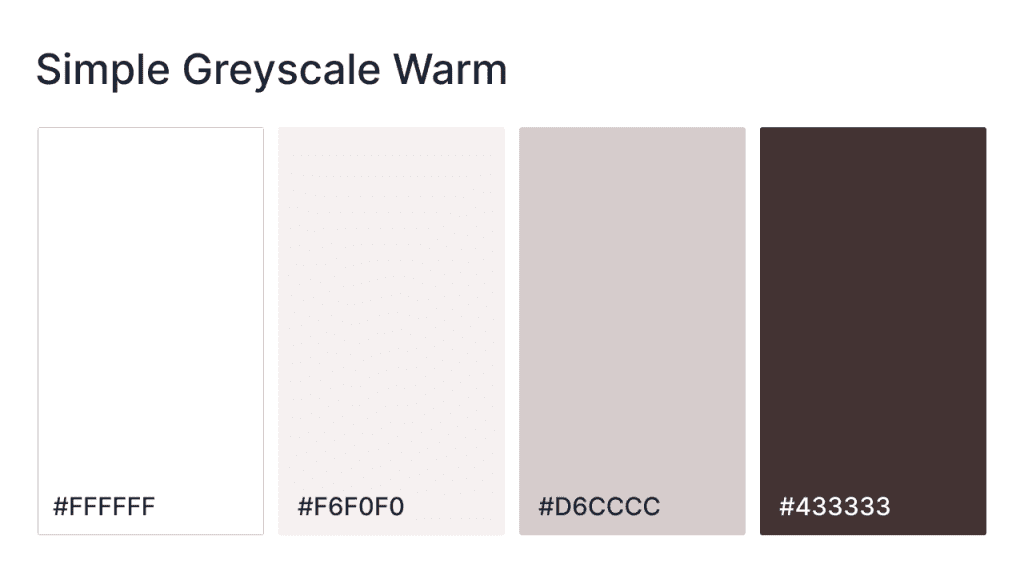 simple greyscale warm website color scheme