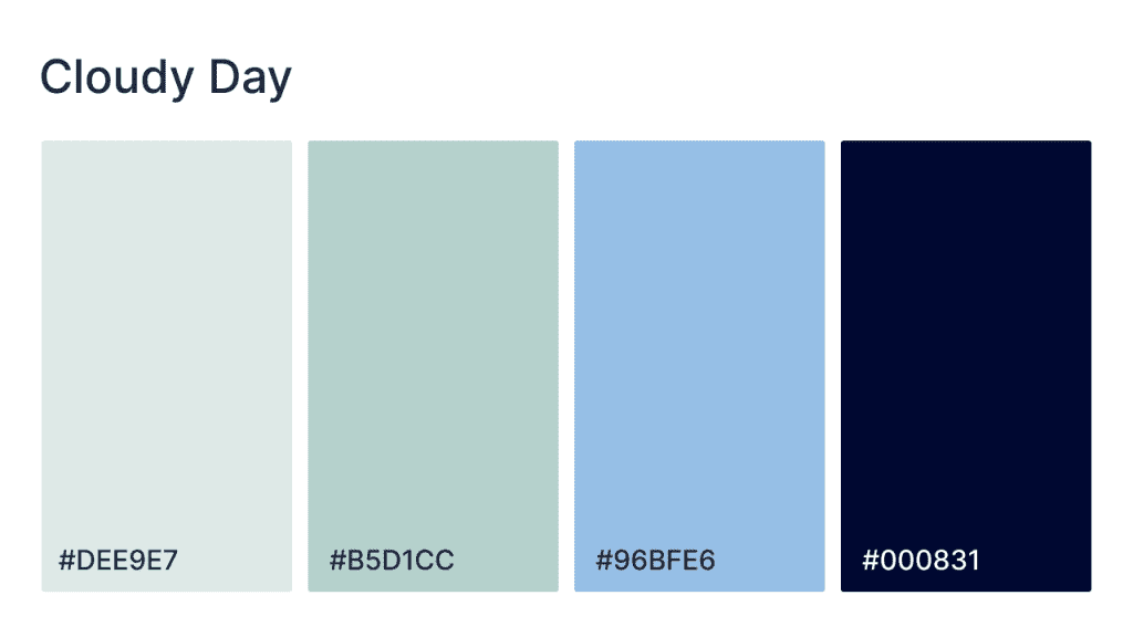 cloudy day website color scheme
