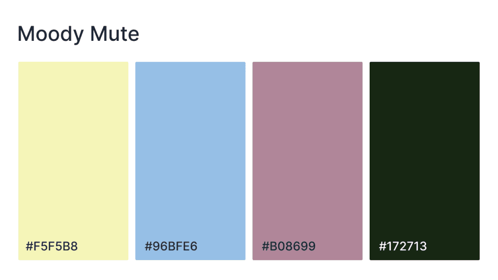 moody mute website color scheme