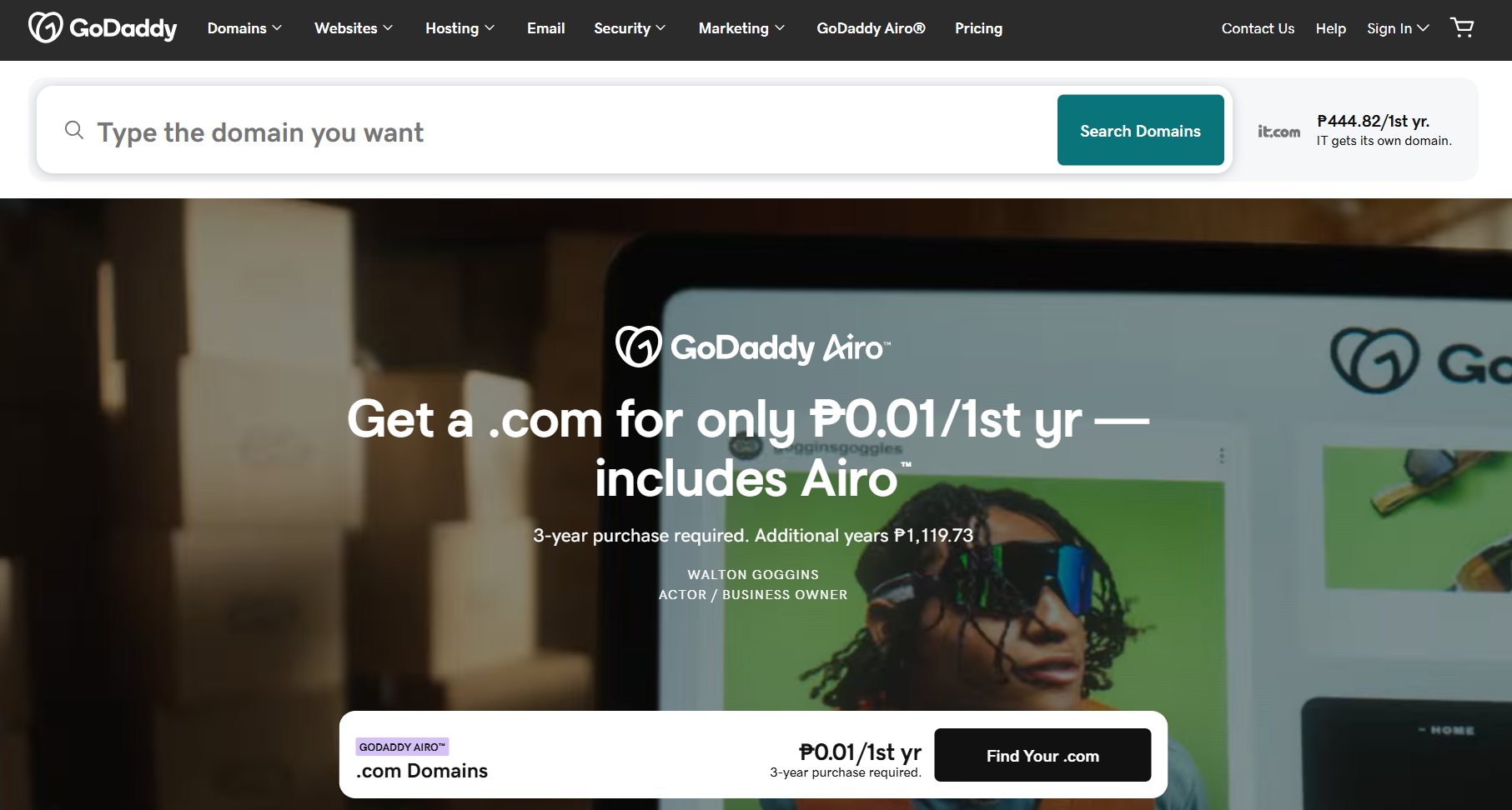 GoDaddy official website