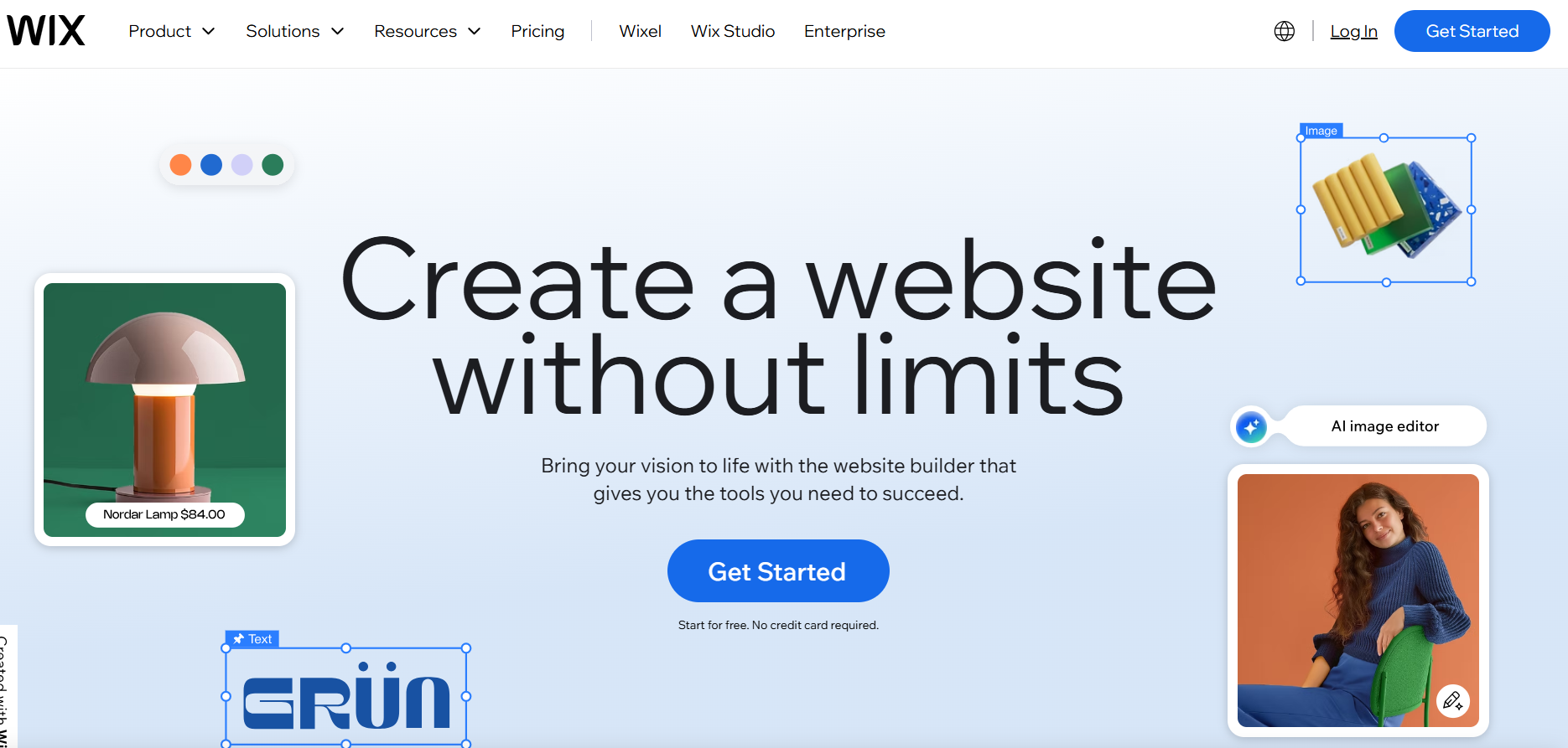 Wix website screenshot