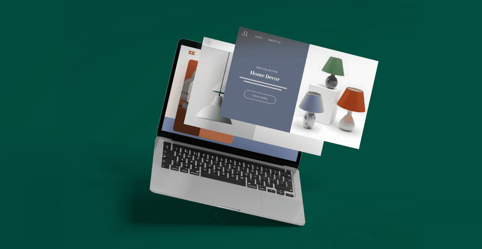 What is good website content example on a laptop screen