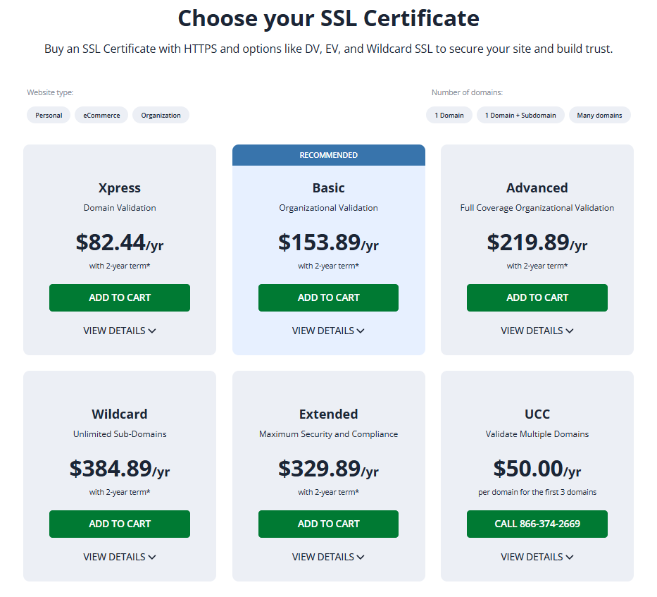 network solutions ssl plans