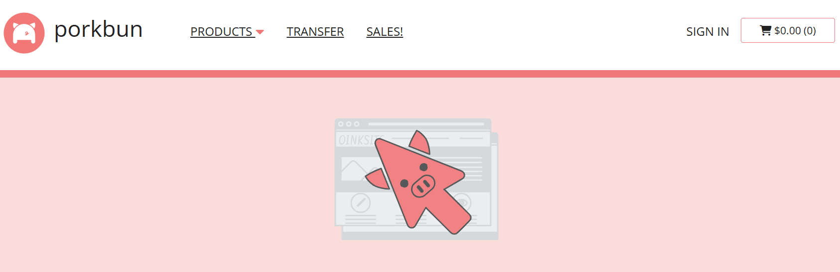 Porkbun's homepage.
