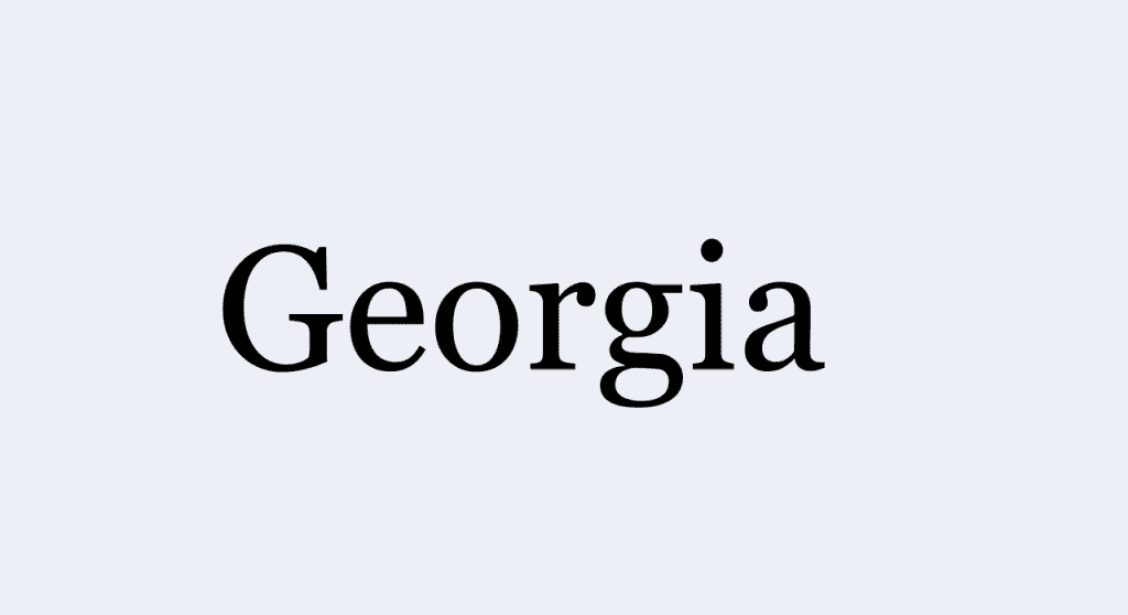 Georgia Typeface