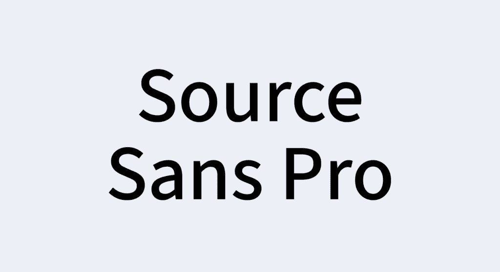 Source Sans Pro Typeface