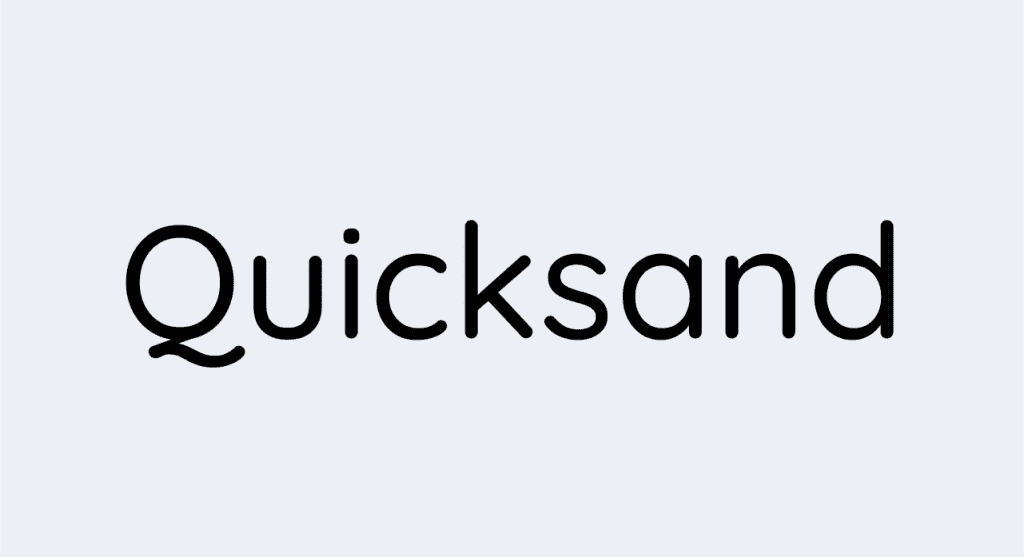 Quicksand typeface