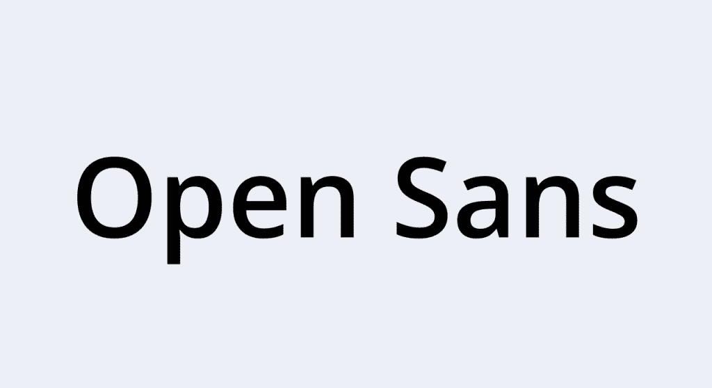Open Sans typeface