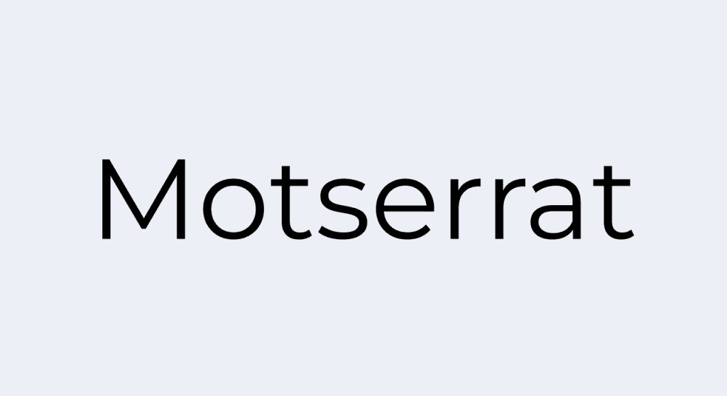 Montserrat typeface