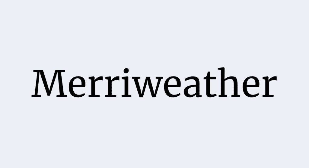 Merriweather typeface