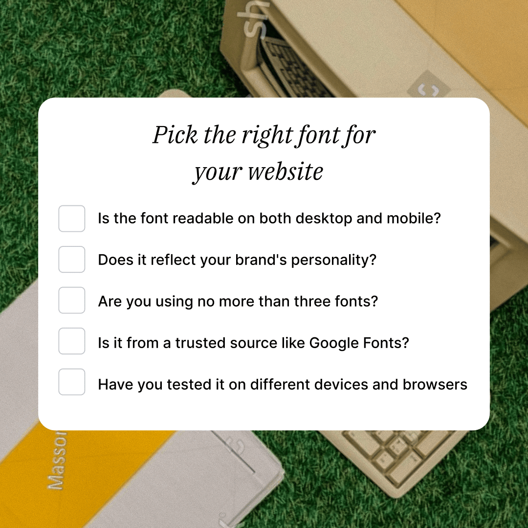 Choosing the Best Font to Use for My Website