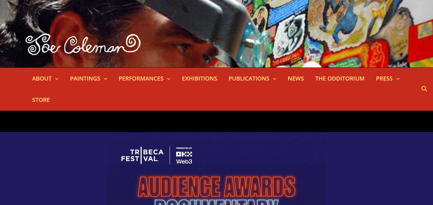 4. Joe Coleman personal website (artist) 