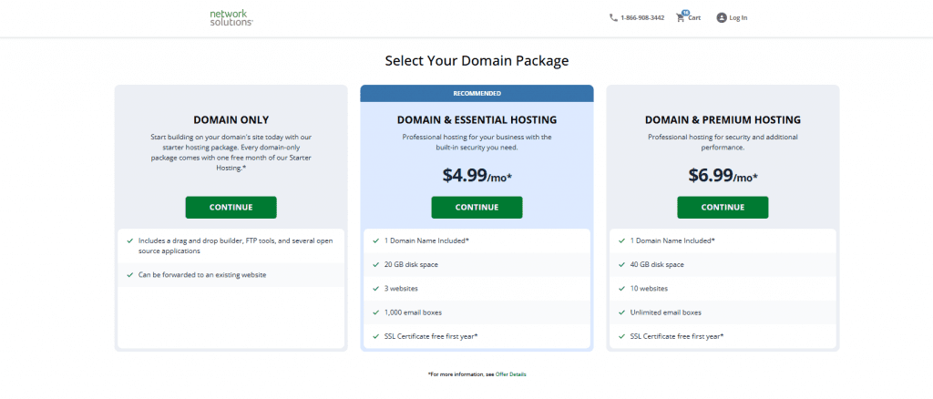 Network Solutions domain package