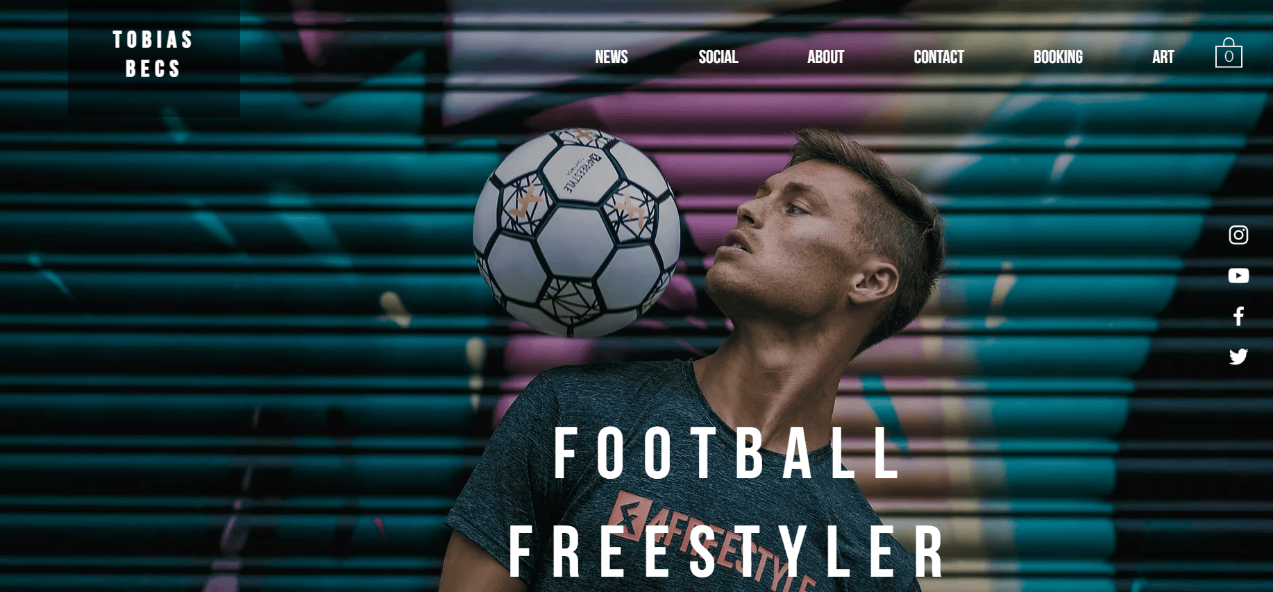 6. Tobias Becs personal website (football freestyler) 