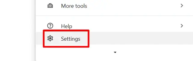 clear cookies - settings