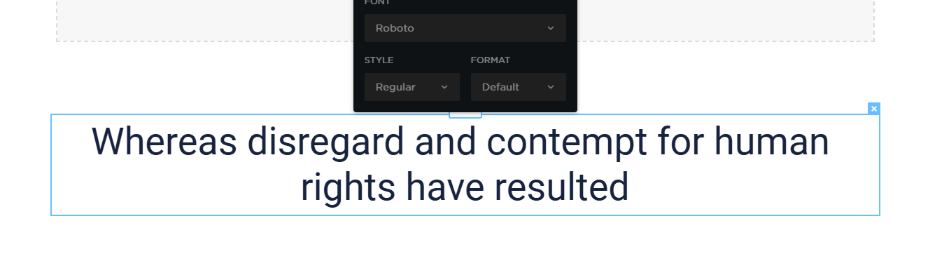 Roboto example font screenshot