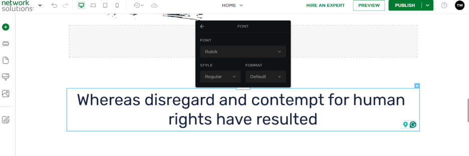 Rubik example font screenshot