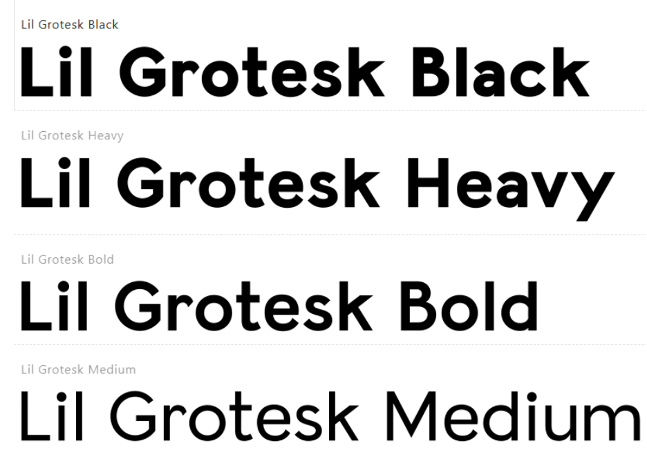 Lil grotesk example font screenshot