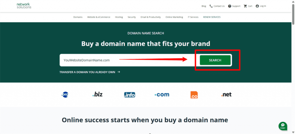 network solutions domain search tool
