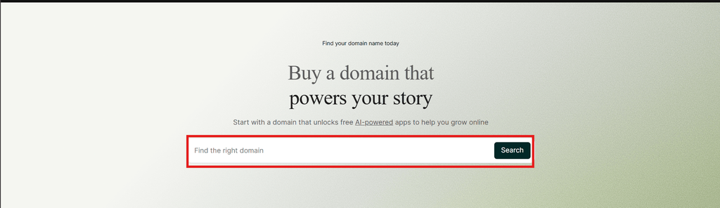 The domain search tool from Network Solutions.