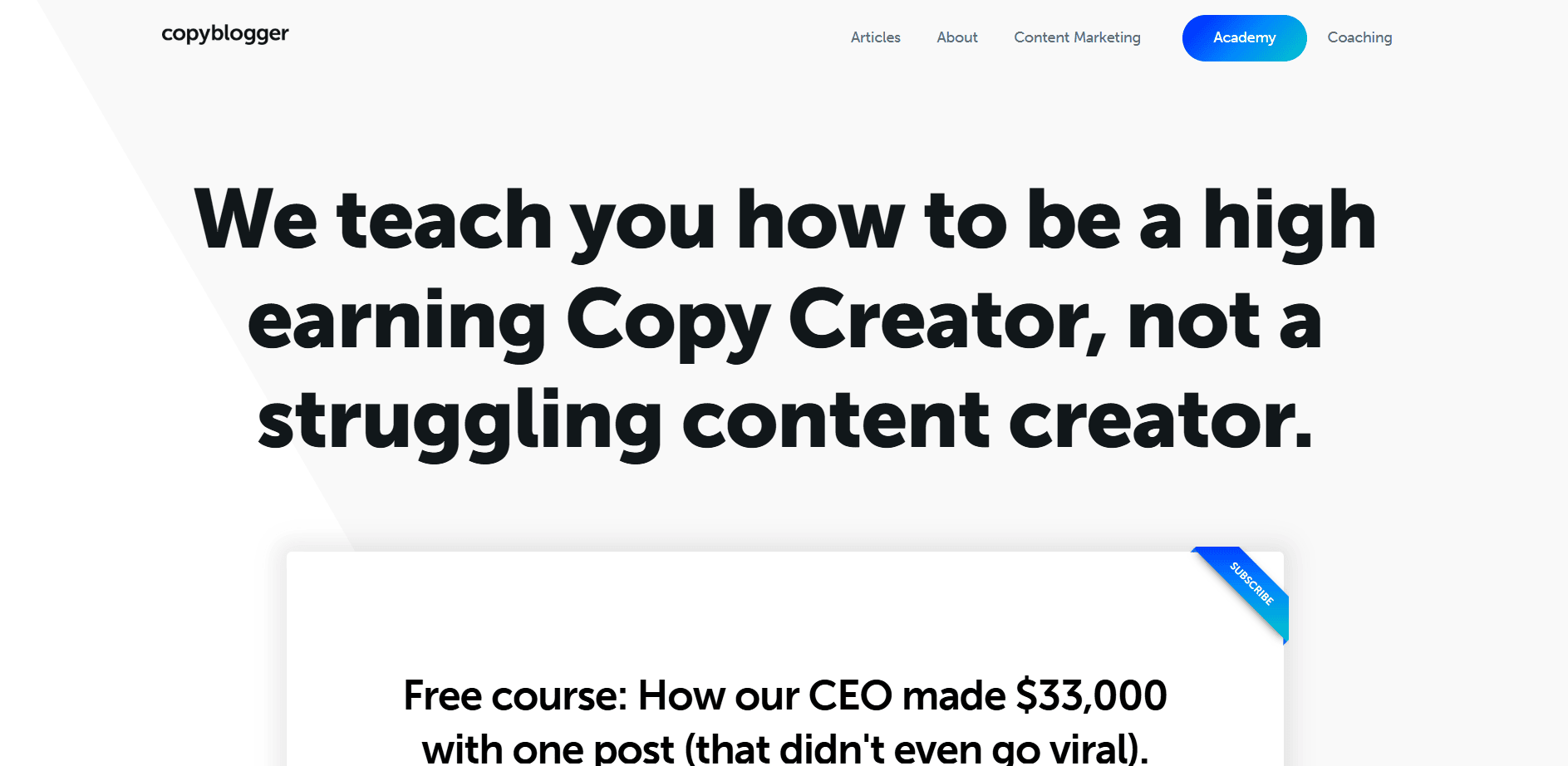 Copyblogger homepage