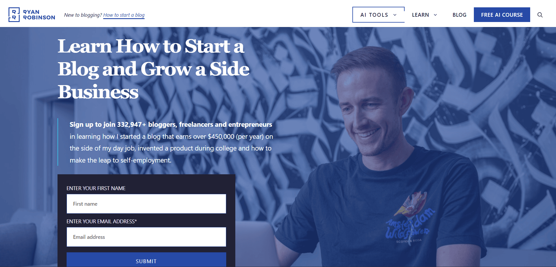 Homepage of the blog RyRob